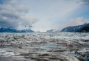 Photo of helicopters landing on the icefield
